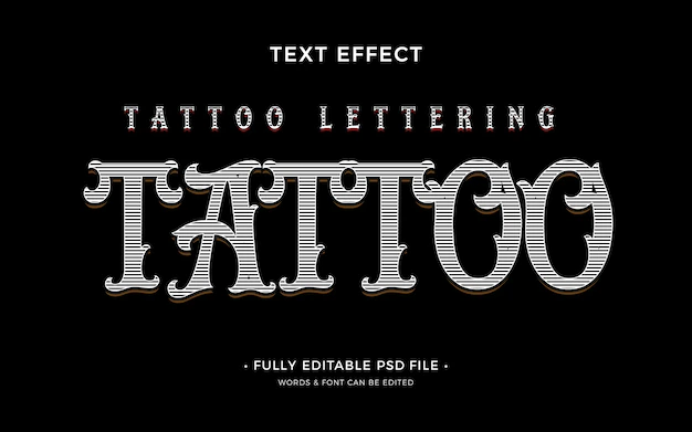 Free PSD | Tattoo text effect