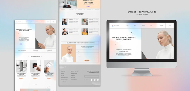 Free PSD | Technology web design template