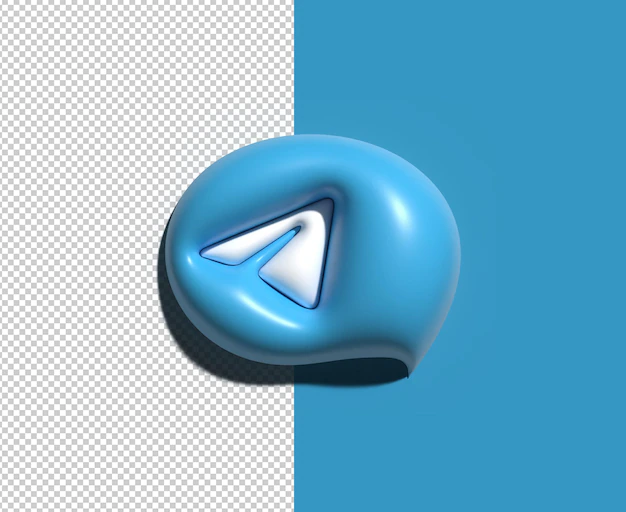 Free PSD | Telegram social media logo 3d transparent psd file