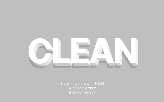 Free PSD | Text effect clean design