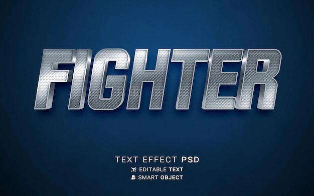 Free PSD | Text effect fighter