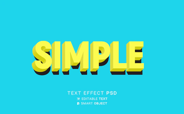 Free PSD | Text effect simple design