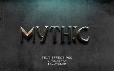 Free PSD | Text effect viking design
