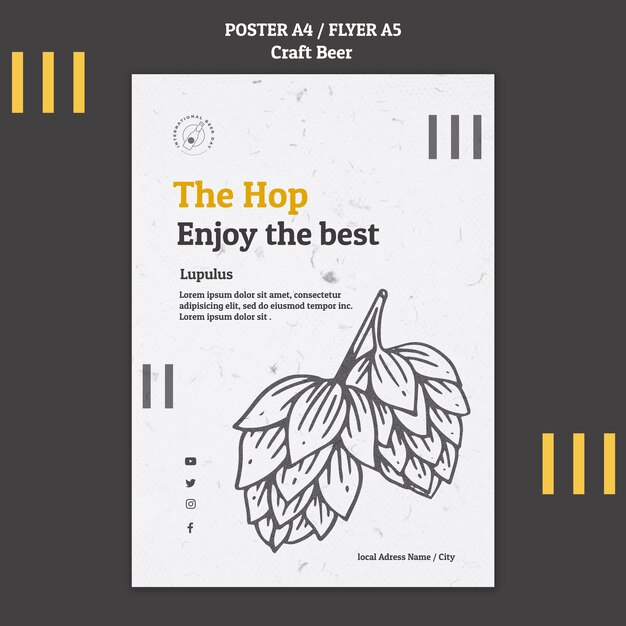 Free PSD | The hop enjoy the best poster