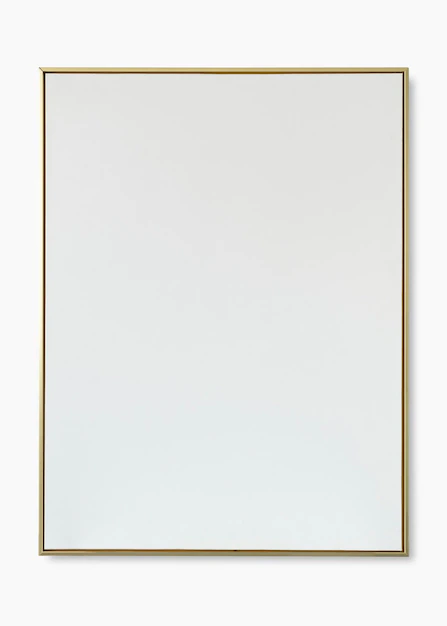 Free PSD | Thin gold frame psd mockup with design space