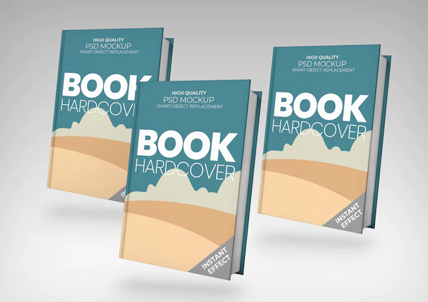 Free PSD | Three books mockup