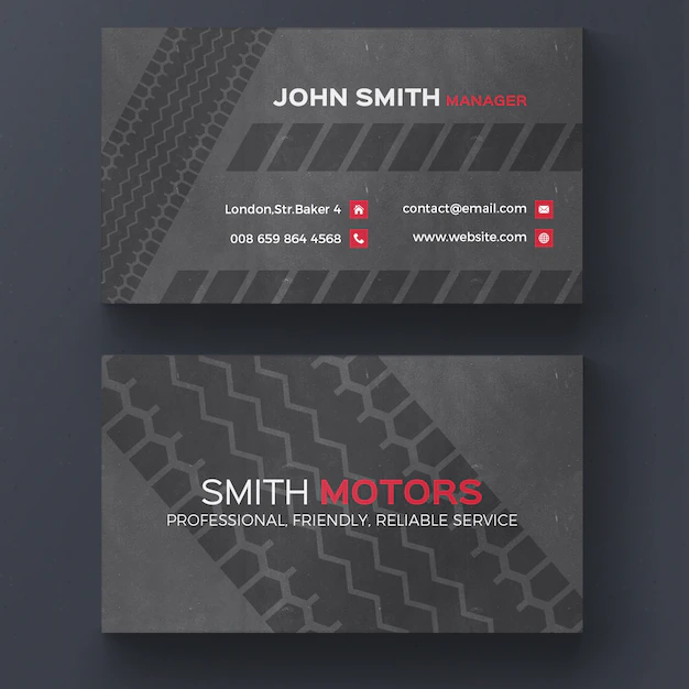 Free PSD | Tire print business card