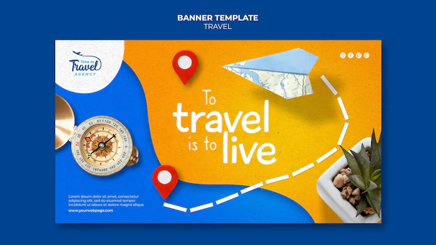 Free PSD | Travel time banner template