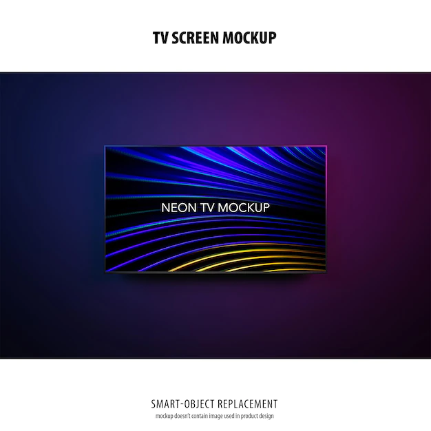 Free PSD | Tv screen mockup