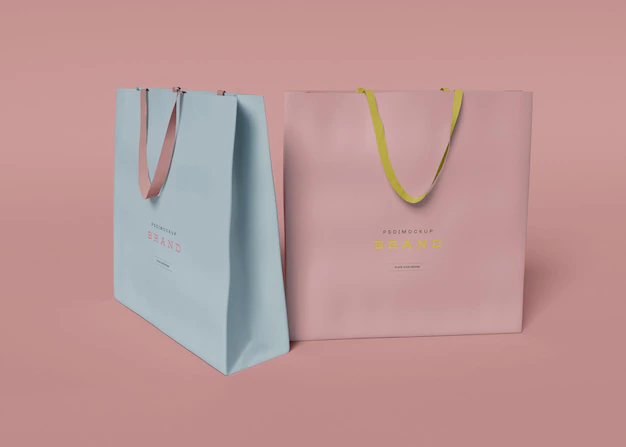 Free PSD | Two bags mockup
