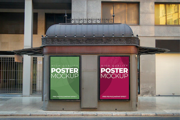 Free PSD | Two urban posters mockup