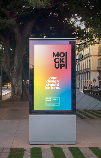 Free PSD | Urban street poster mockup