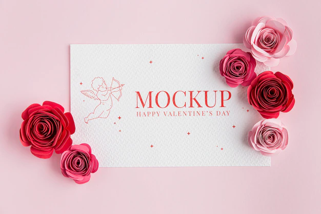 Free PSD | Valentine's day concept mock-up