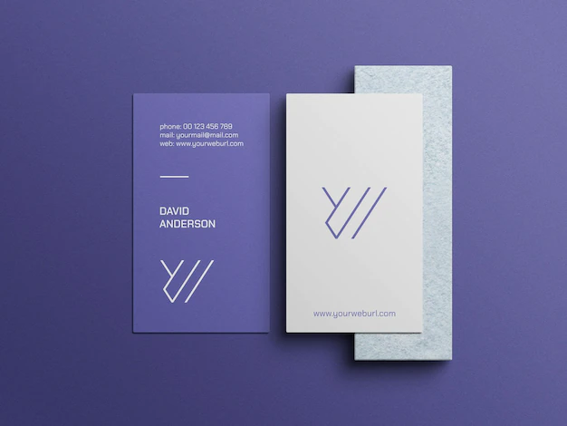 Free PSD | Vertical business card mockup