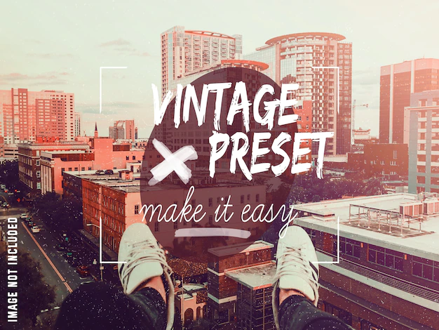 Free PSD | Vintage preset in photoshop