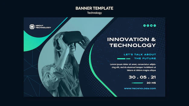 Free PSD | Virtual reality banner template