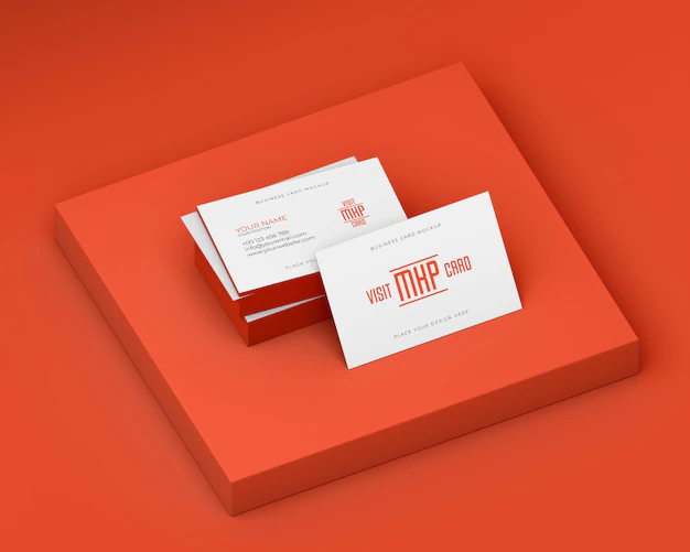 Free PSD | Visit card design mockup design