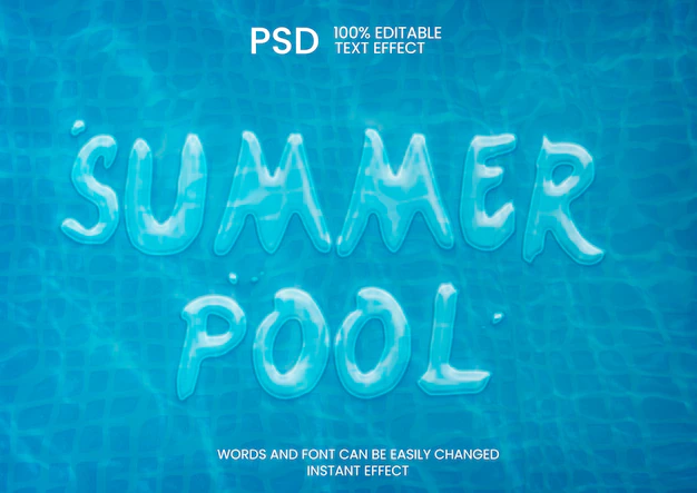 Free PSD | Water mockup over swimming pool surface