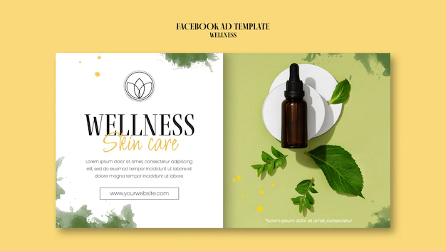 Free PSD | Watercolor wellness design template