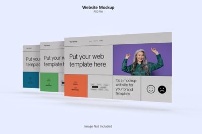 Free PSD | Web template 3d mockup