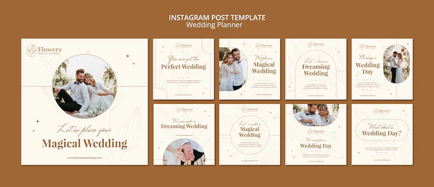 Free PSD | Wedding planner instagram post