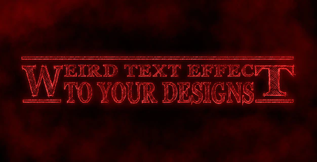 Free PSD | Weird text effect to your designs