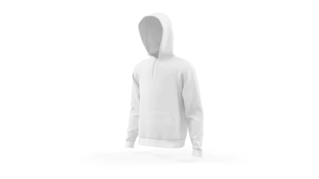 Free PSD | White hoodie mockup template isolated, front view