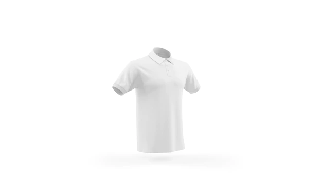 Free PSD | White polo shirt mockup template isolated, front view
