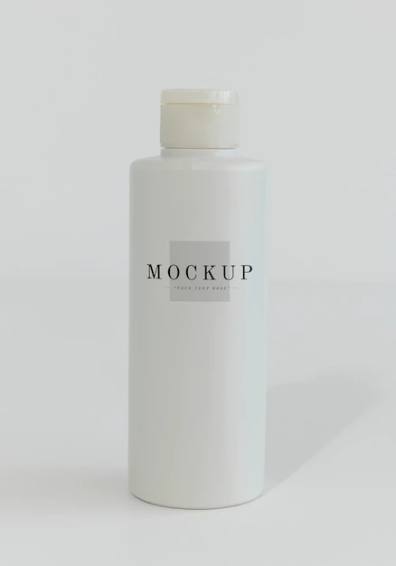 Free PSD | White shampoo or conditioner bottle mockup