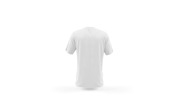 Free PSD | White t-shirt mockup template isolated, back view