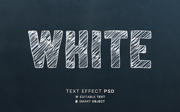 Free PSD | White text effect design template