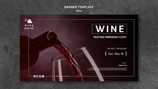 Free PSD | Wine banner template design