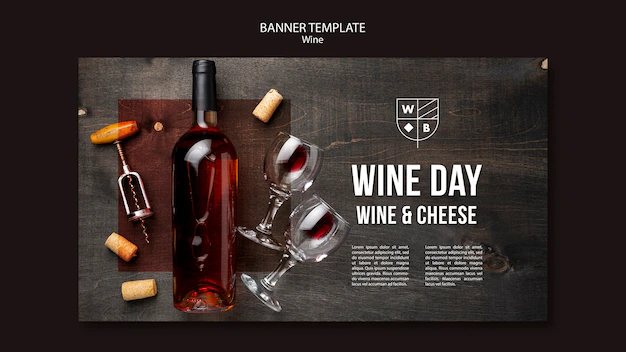 Free PSD | Wine banner template