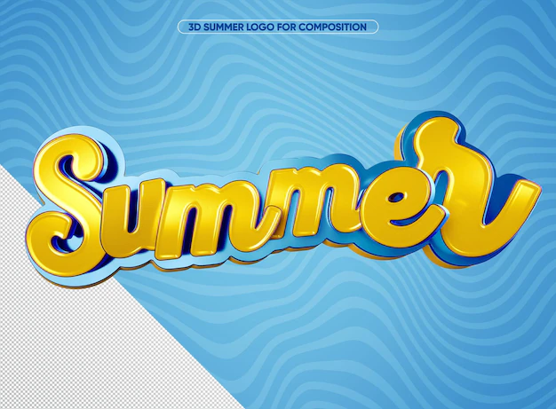 Free PSD | Yellow summer logo for sales