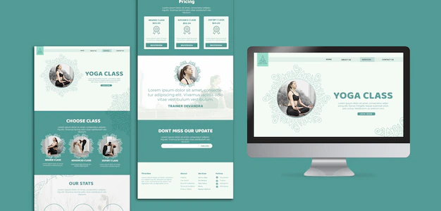 Free PSD | Yoga class pack template concept