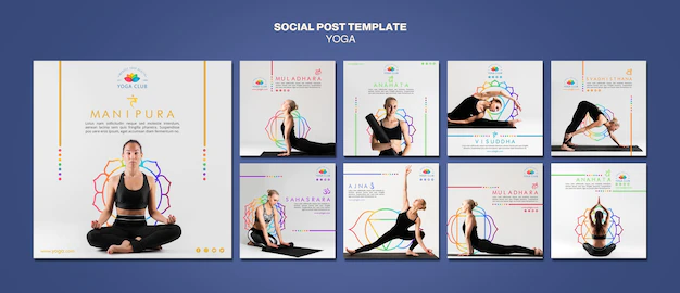 Free PSD | Yoga concept social media post template