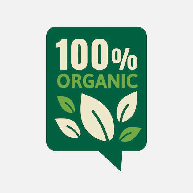 Free Vector | 100% organic badge sticker vector for food marketing campaign