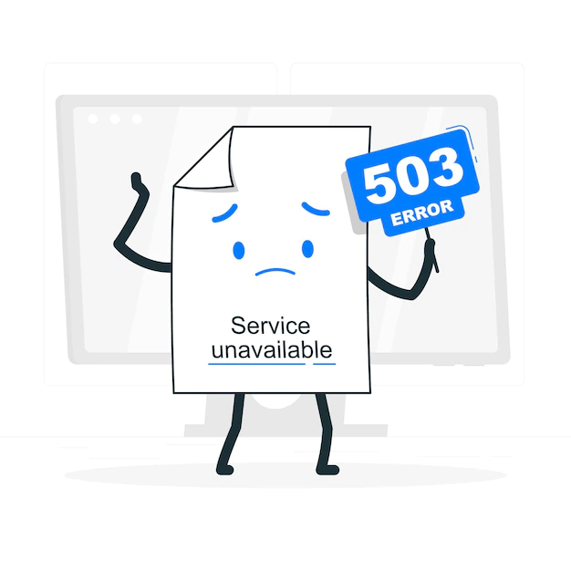 Free Vector | 503 error service unavailable concept illustration