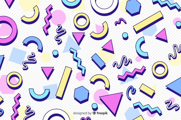 Free Vector | 80's colorful background geometric style