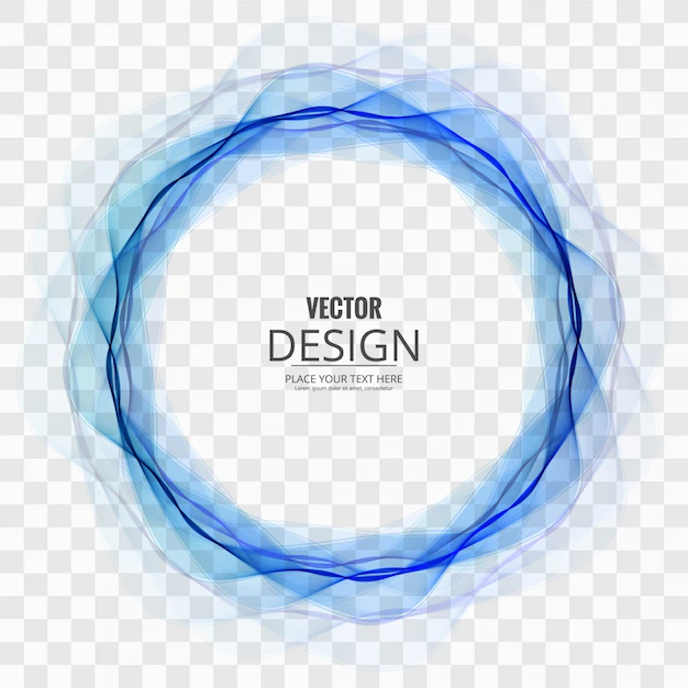 Free Vector | Abstract blue circle on transparent background