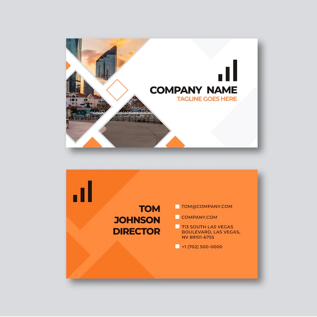 Free Vector | Abstract business card template with photo