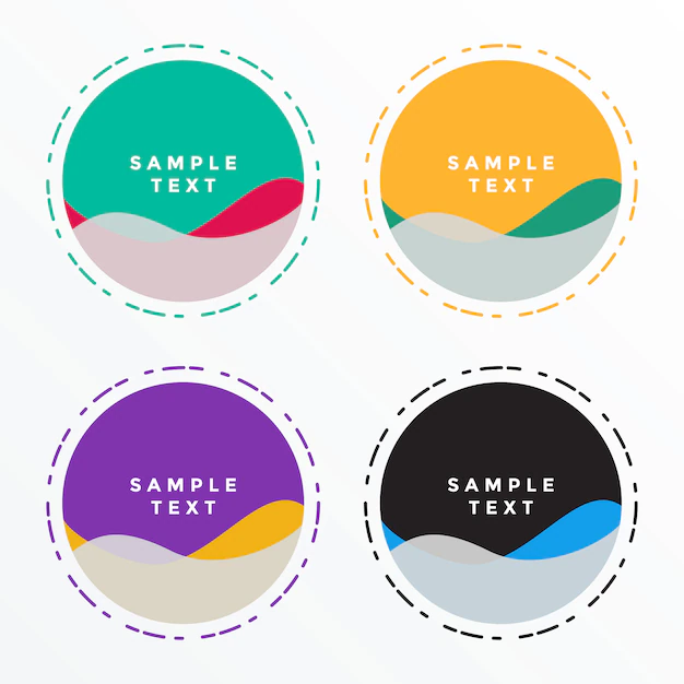 Free Vector | Abstract circle shape banners set