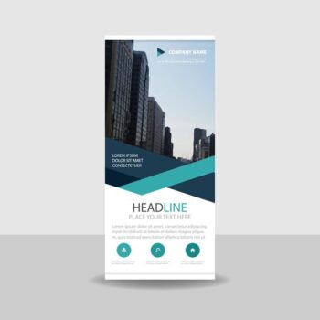 Free Vector | Abstract creative roll up banner