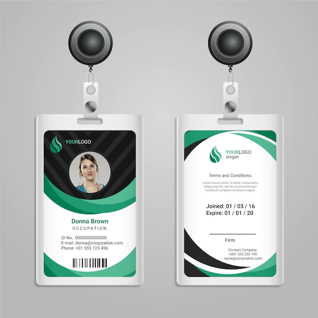 Free Vector | Abstract design id cards template