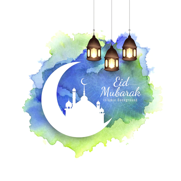 Free Vector | Abstract eid mubarak islamic religious