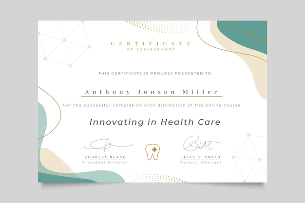 Free Vector | Abstract elegant medical certificate