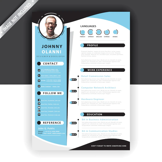 Free Vector | Abstract resume template