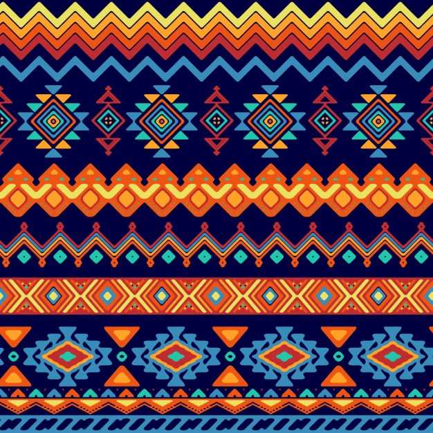 Free Vector | Abstract shapes pattern in ethnic style