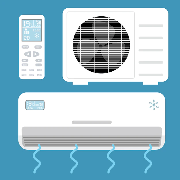Free Vector | Air conditioning elements