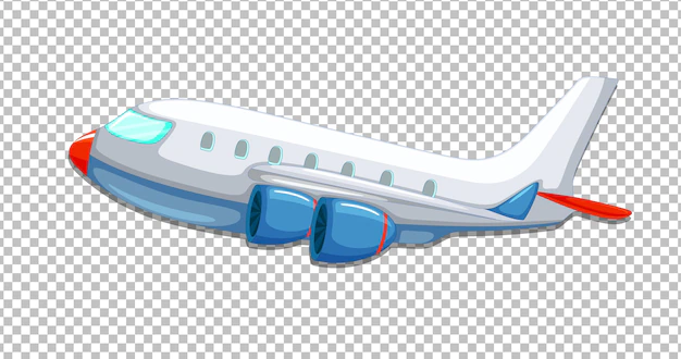 Free Vector | Airplane cartoon style on transparent